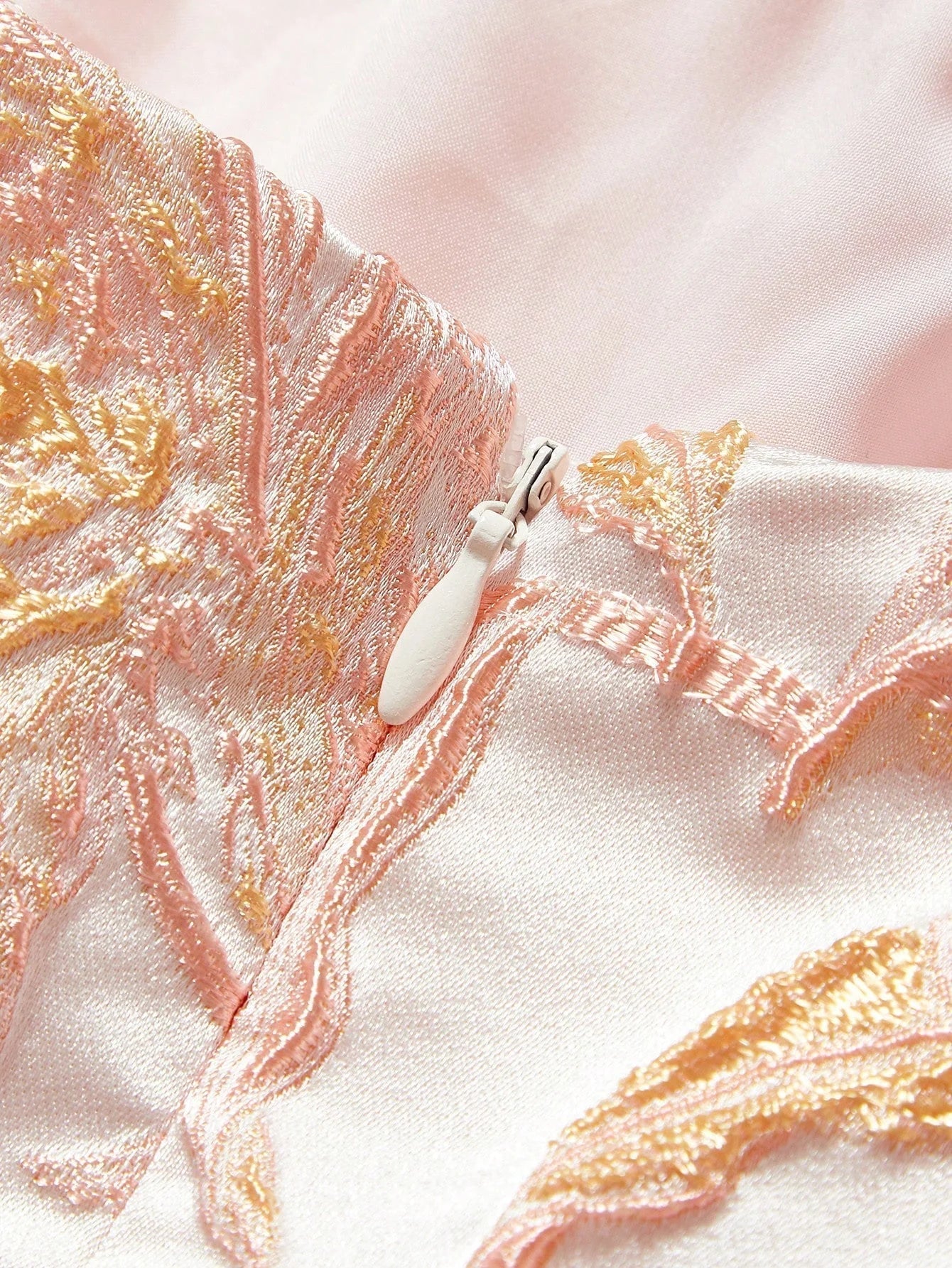 Soiréza WOMENS JACQUARD PLEATED ALINE BANDEAU COCKTAIL PARTY DRESS