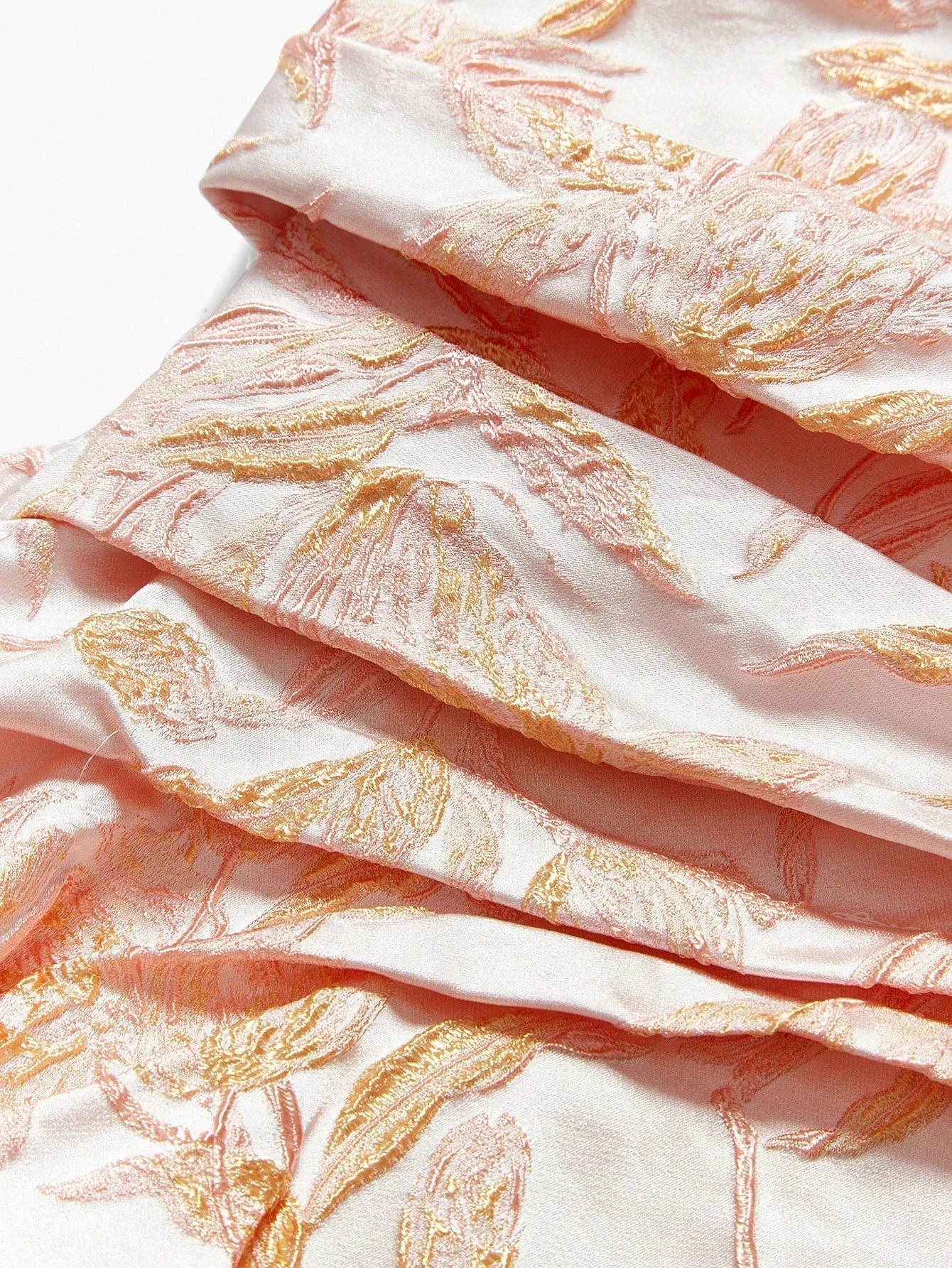 Soiréza WOMENS JACQUARD PLEATED ALINE BANDEAU COCKTAIL PARTY DRESS