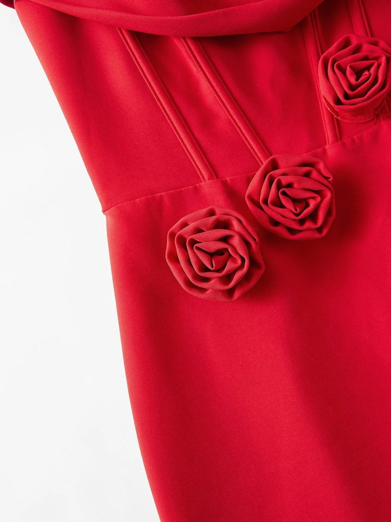 Soiréza WOMENS STRAPLESS 3D FLORAL COCKTAIL DRESS