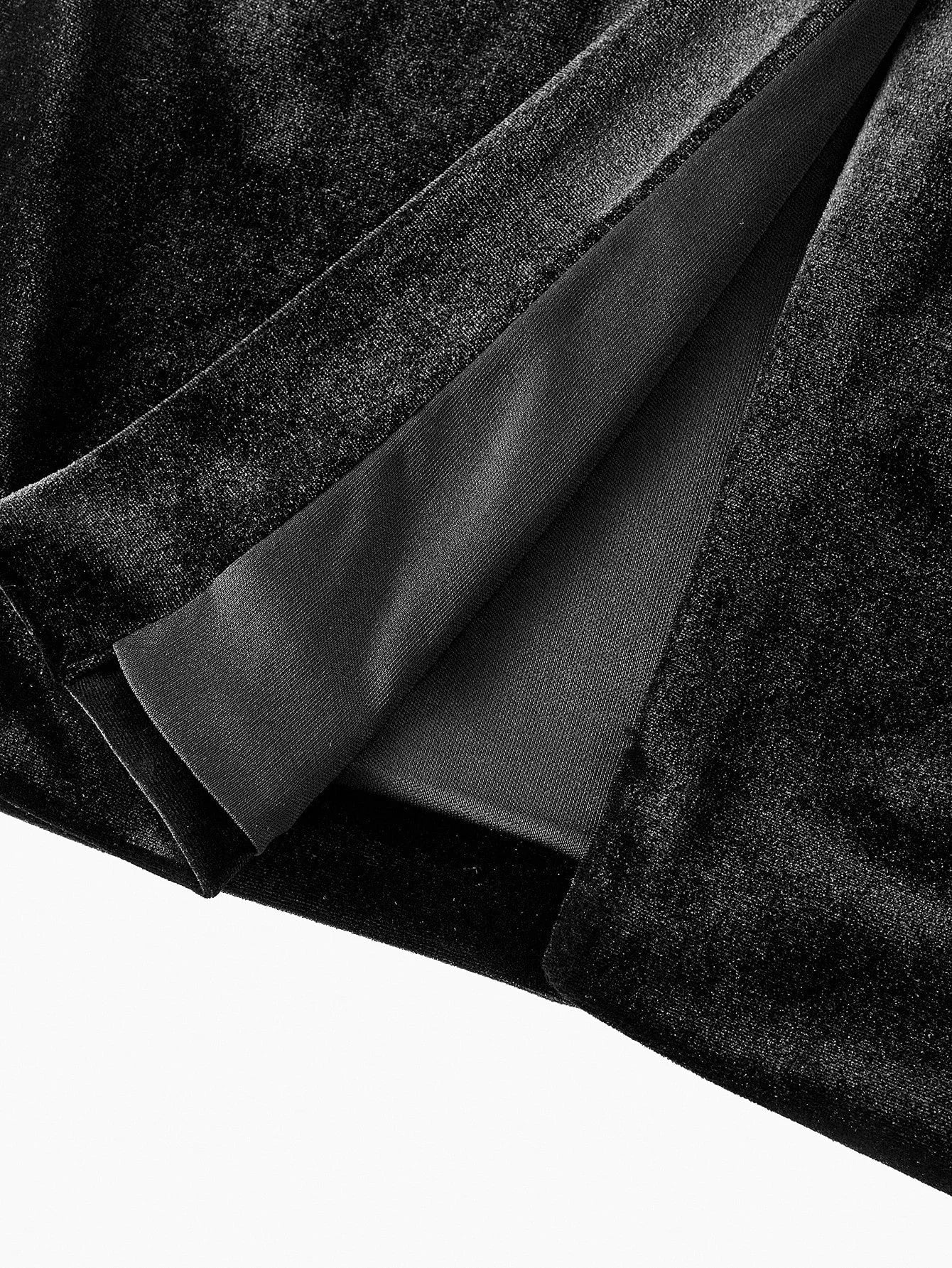 Soiréza WOMENS VELVET BRALETTE RHINESTONE DECOR COCKTAIL DRESS