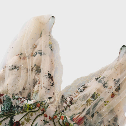 Solada embellished floralprint maxi dress