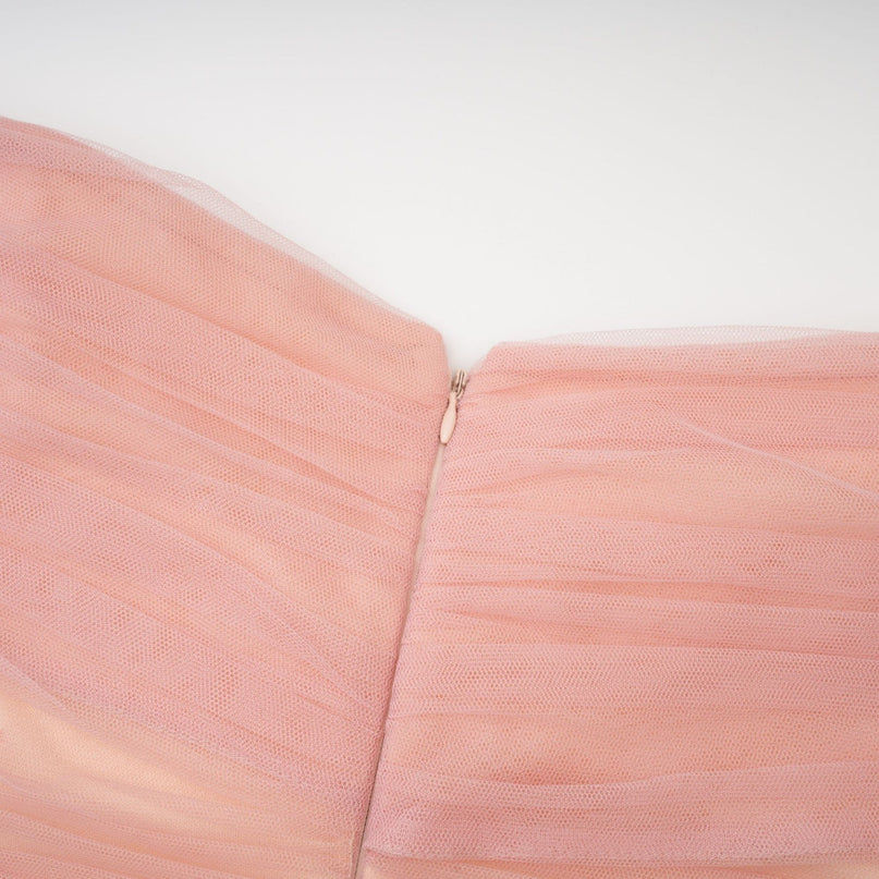 Solène pink tiered maxi dress