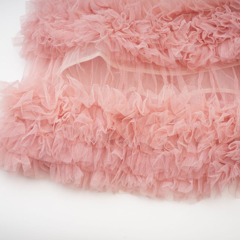 Solène pink tiered maxi dress