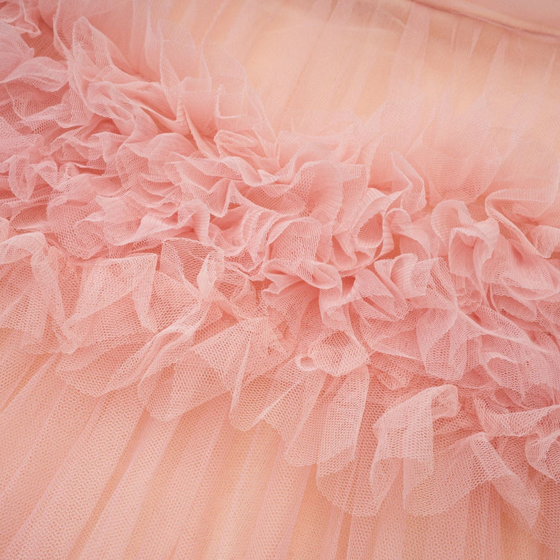 Solène pink tiered maxi dress