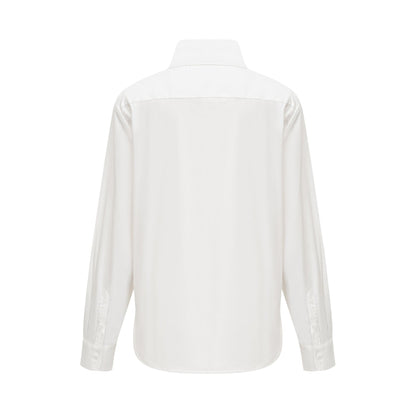 Solène white pointedcollar shirt
