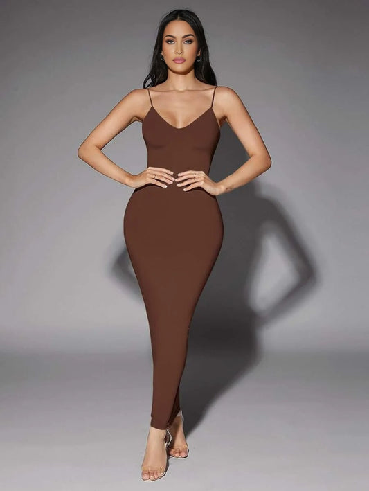 Solid Backless Bodycon DressSummer Dresses For Women