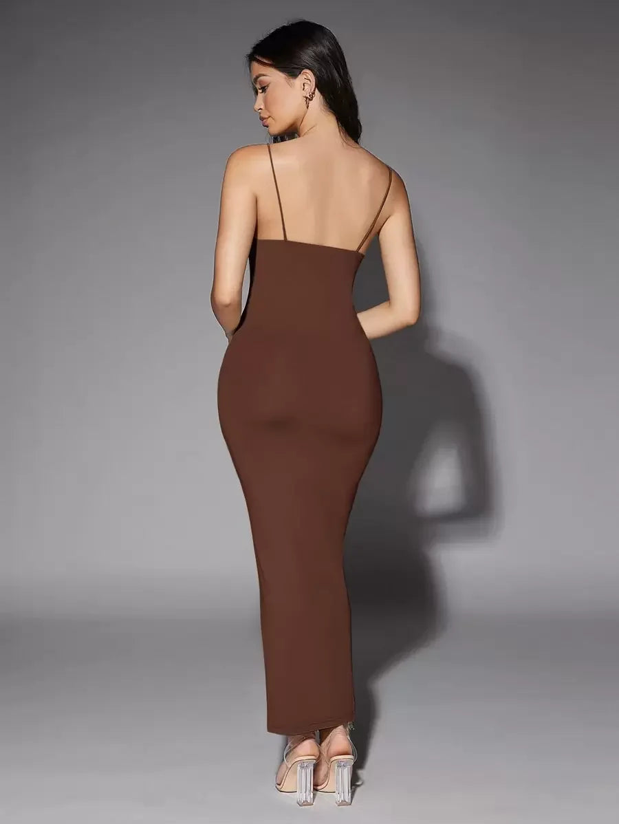 Solid Backless Bodycon DressSummer Dresses For Women