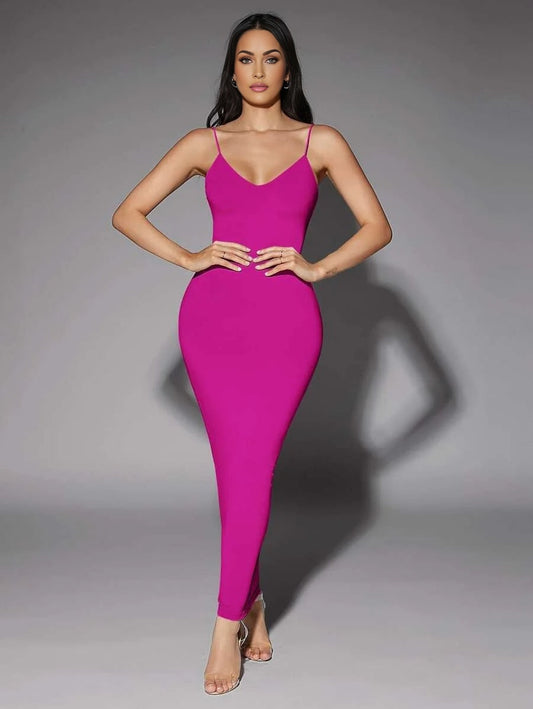 Solid Backless Bodycon DressTea Party DressSummer Dresses For Women