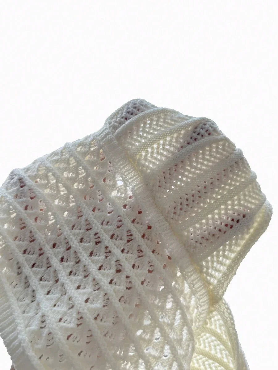 Solid Color VNeck Halter Knit Top For Music Festival