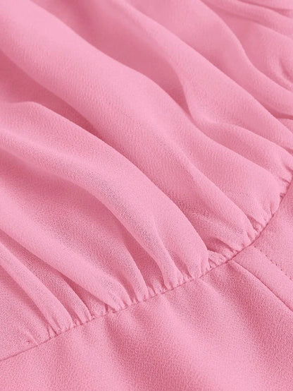 Solid Ruched Bust Cami Dress