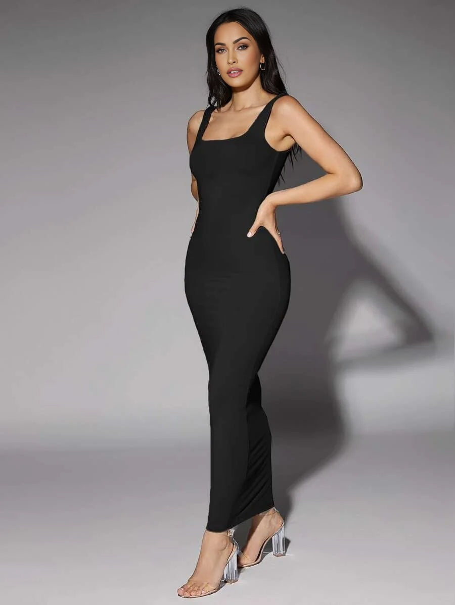 Solid Scoop Neck Tank DressSummer Dresses For Women