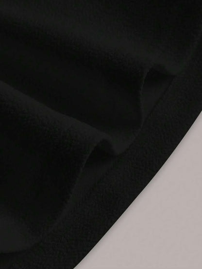 Solid Wide Waistband Ruffle Hem Black Mini Kirt