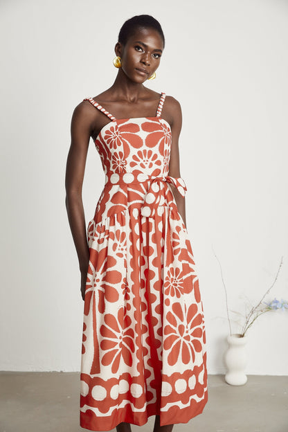 Sonia graphicprint midi dress
