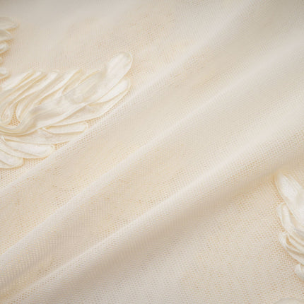 Sophia Apricot Off-shoulder Gown Floral Embroidery Maxi Dress