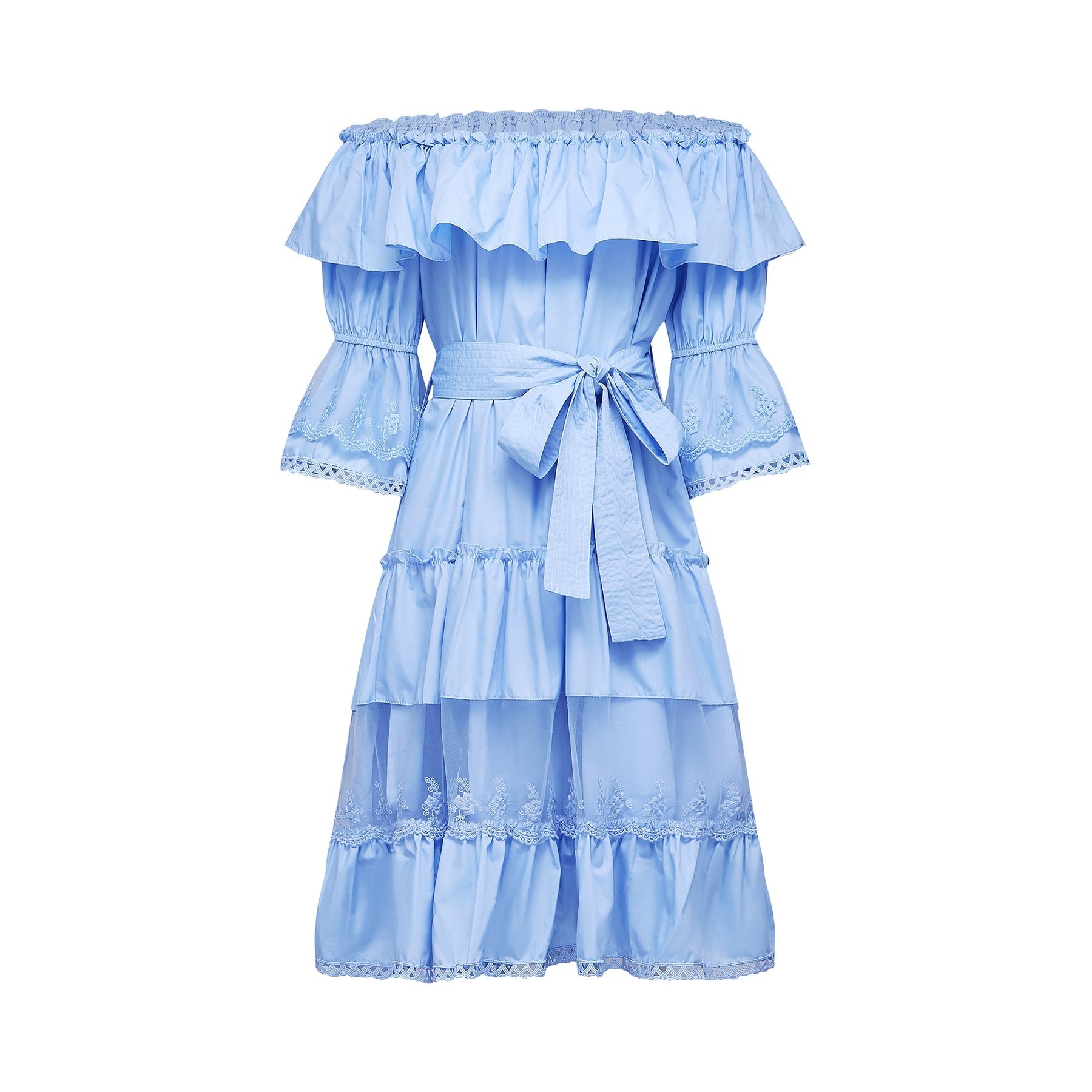 Sophie offshoulder tiered midi dress