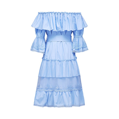 Sophie offshoulder tiered midi dress