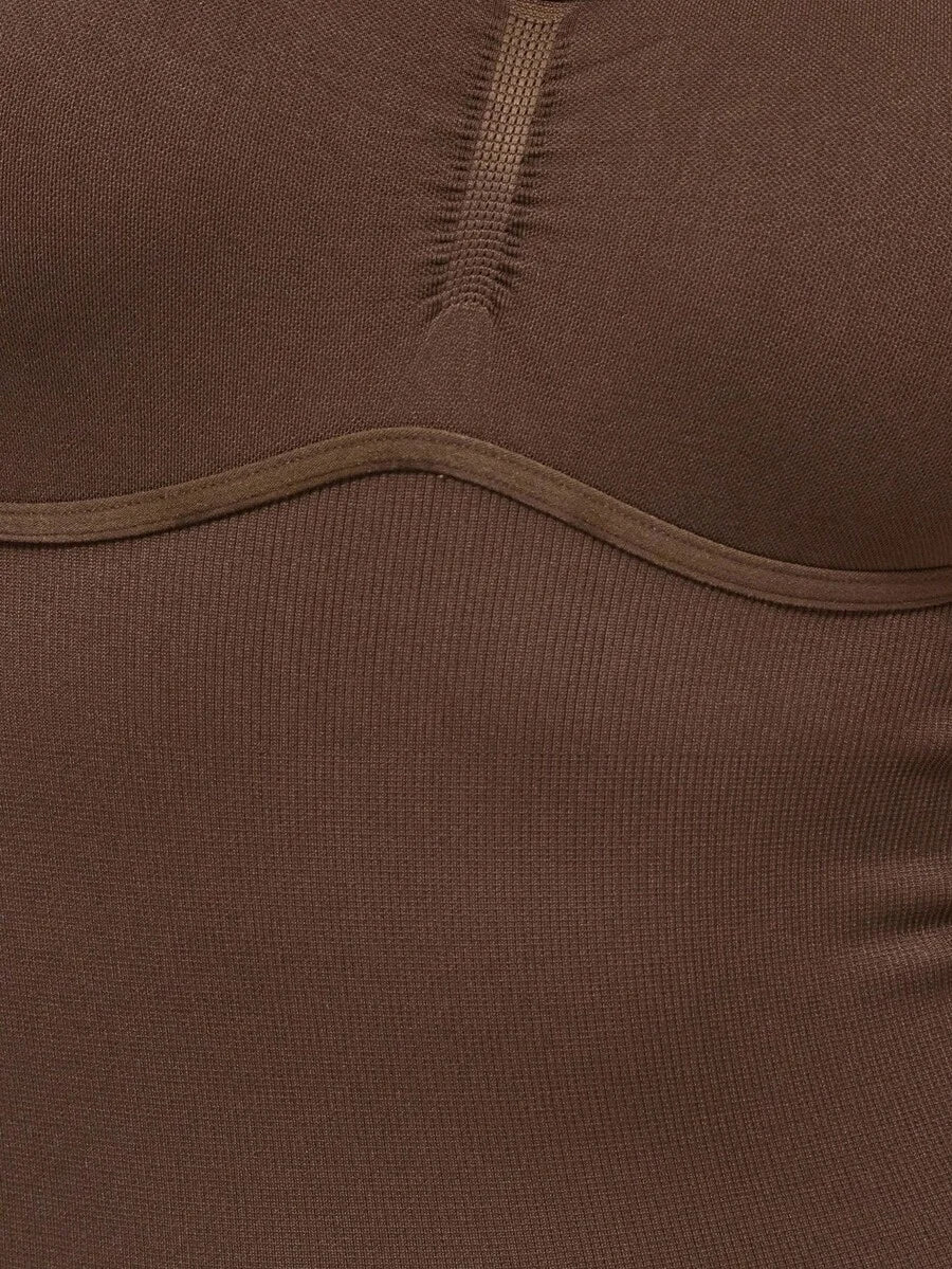 Sport Cross Back Seamless Ribbed Sculpt Fitted Jumpsuit Active Sports Workout Fall Autumn Cute