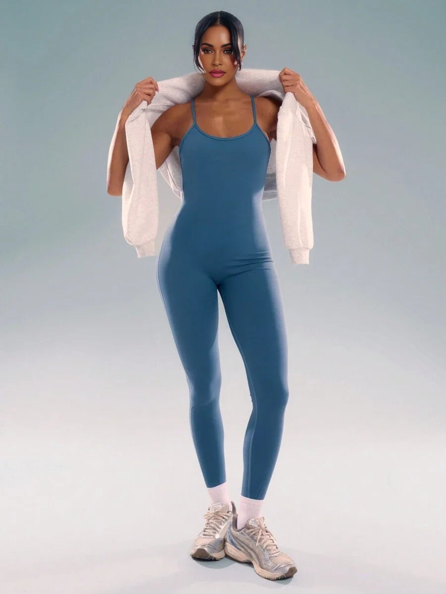 Sport Open Back Unitard Padel Tennis Pickleball Gym Fitness