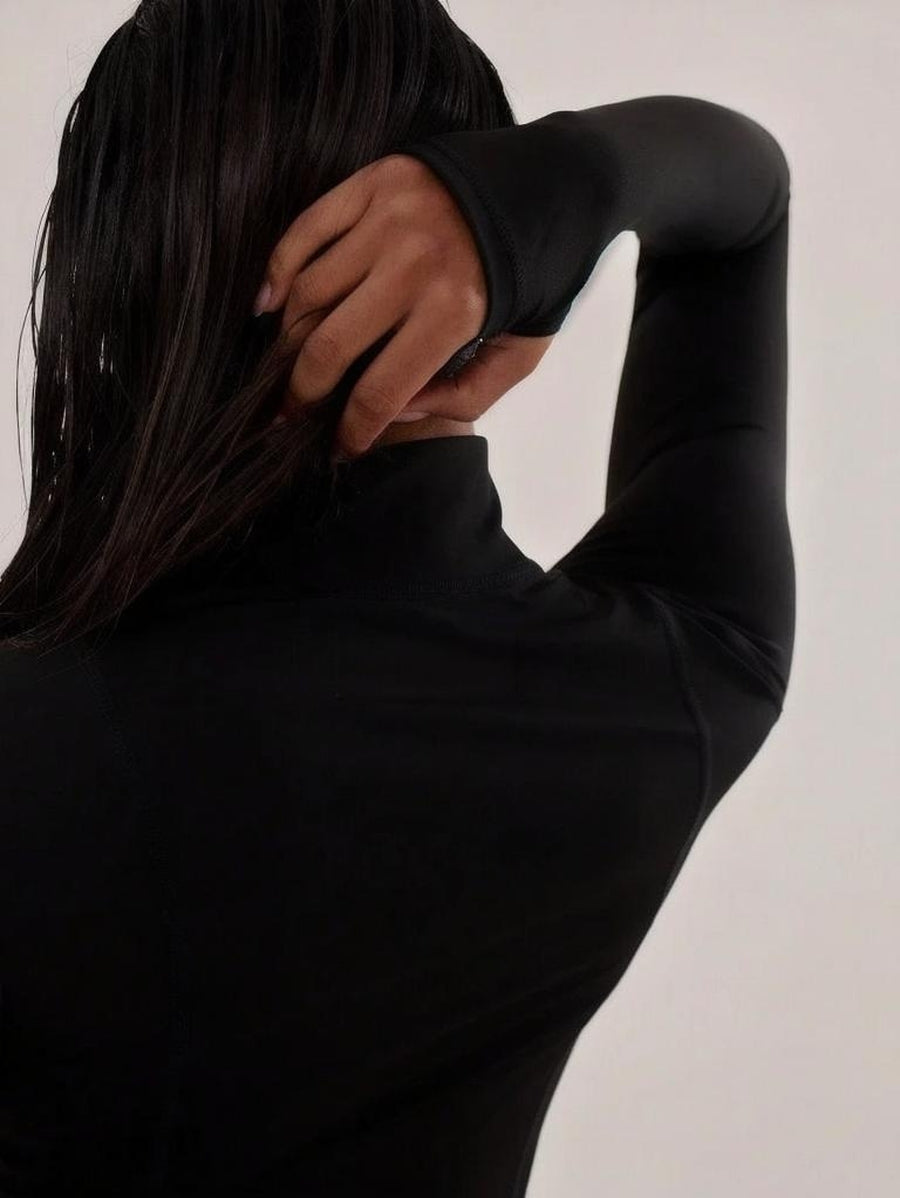 Sport OverLock Stitched High Neck Sports Jumpsuit Padel Tennis Pickleball Gym Fitness Fall Winter