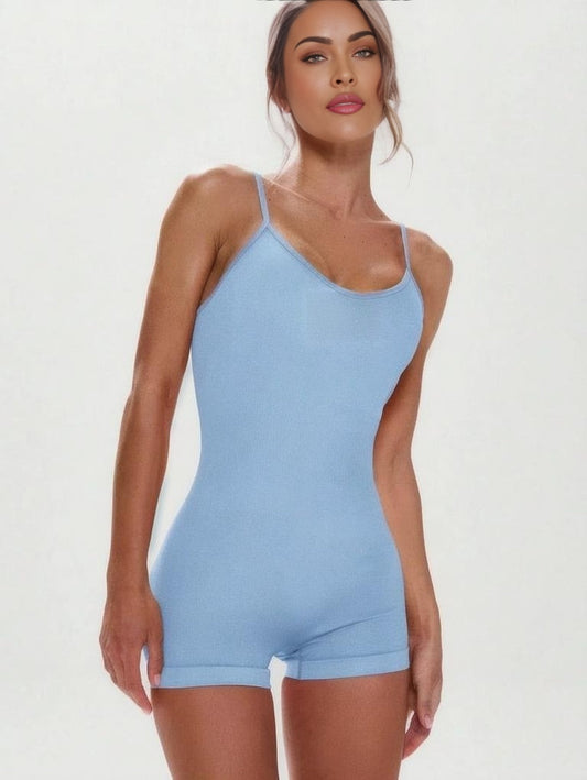 Sport Spaghetti Strap Thin Strap Sports Unitard Romper Active Workout Gym Padel Tennis Pickleball