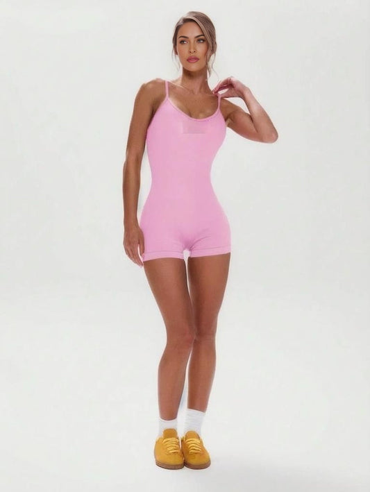 Sport Spaghetti Strap Thin Strap Unitard Active Workout Gym Padel Tennis Pickleball Gym