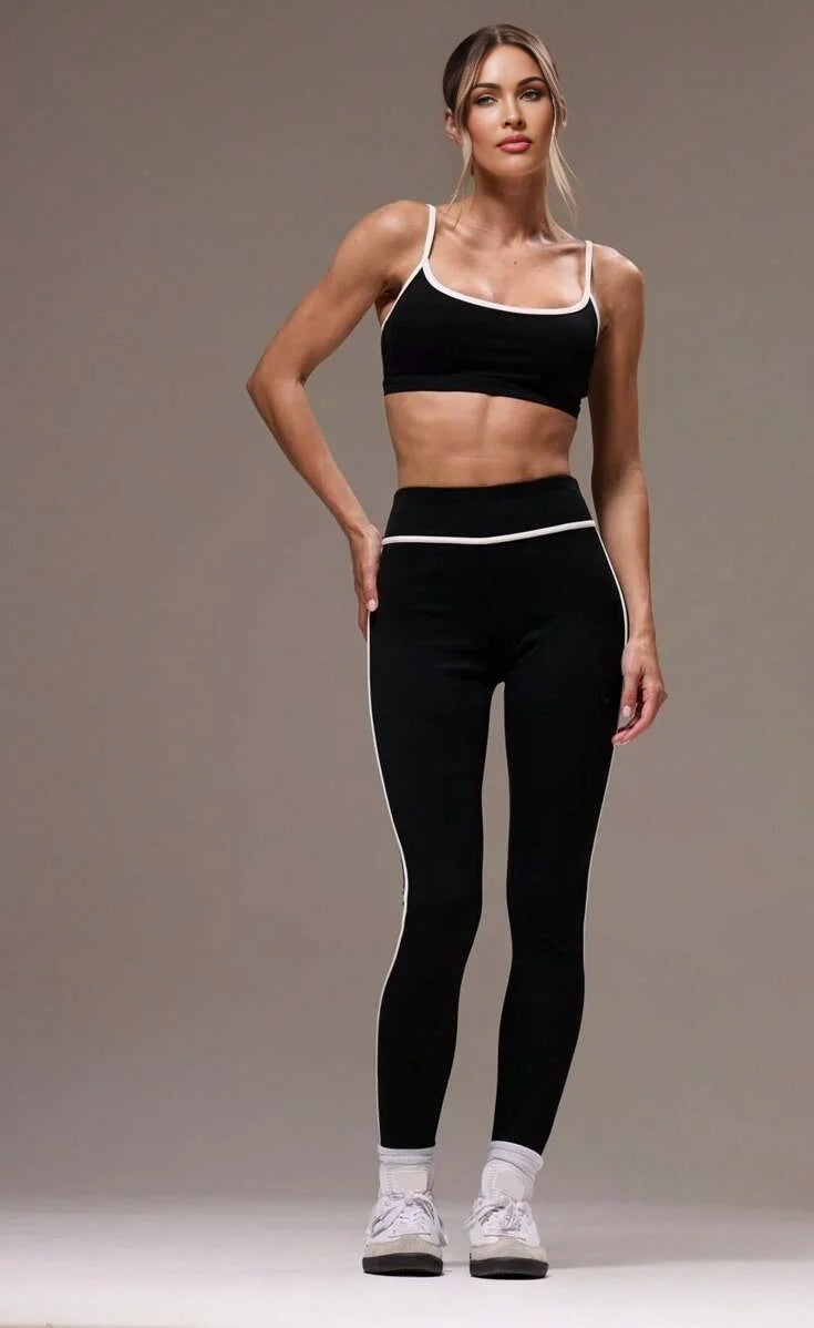 Sport Women Contrast Binding Top amp Leggings Sports Sets Gym Fitness Fall Winter