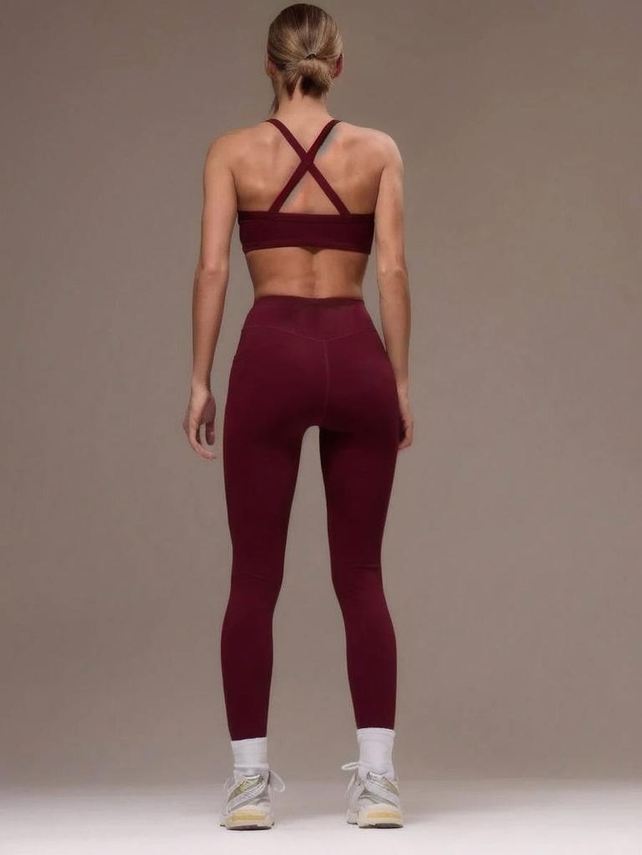 Sport Women Cross Back Top amp Leggings Sports Sets Gym Fitness Fall Winter