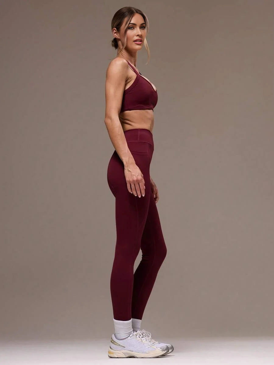 Sport Women Cross Back Top amp Leggings Sports Sets Gym Fitness Fall Winter