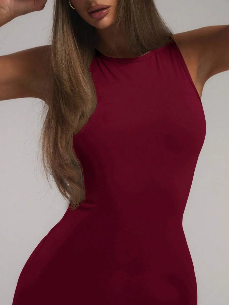 Sport Women Racer Neck Fitted Seamless ActiveWear Unitard Padel Racquetball Pickleball Gym Fitness