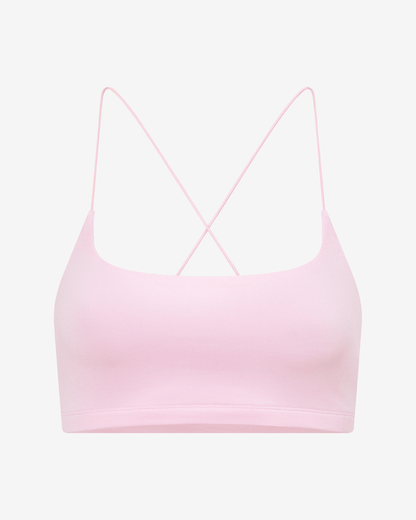 Square neck sleeveless top with relaxed fit - Pink