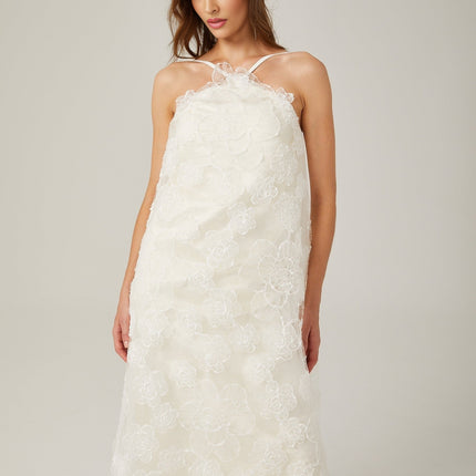 Stacie white floralappliqué maxi dress