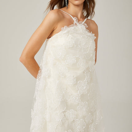 Stacie white floralappliqué maxi dress