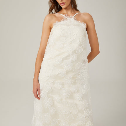 Stacie white floralappliqué maxi dress