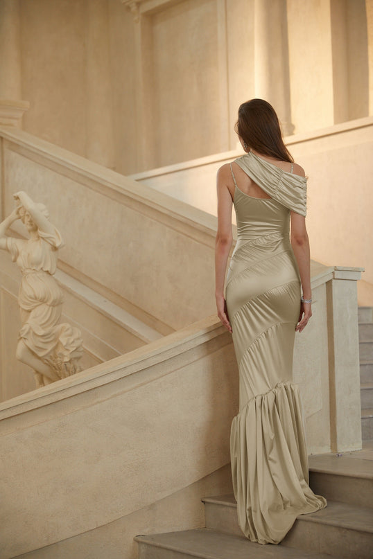 Stella Maxi Dress in Red Sea Ammonite Neutrals