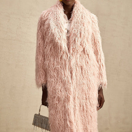 Stella Pink Faux Fur Coat Winter Fashion Statement