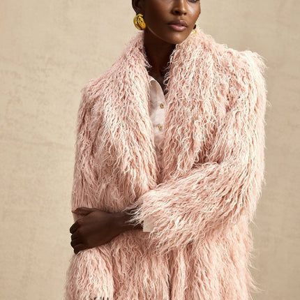 Stella Pink Faux Fur Coat