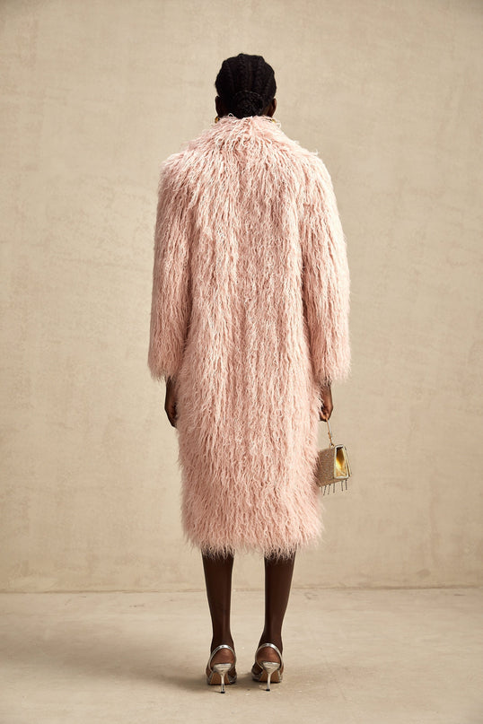 Stella Pink Faux Fur Coat