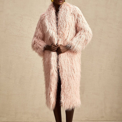 Stella Pink Faux Fur Coat