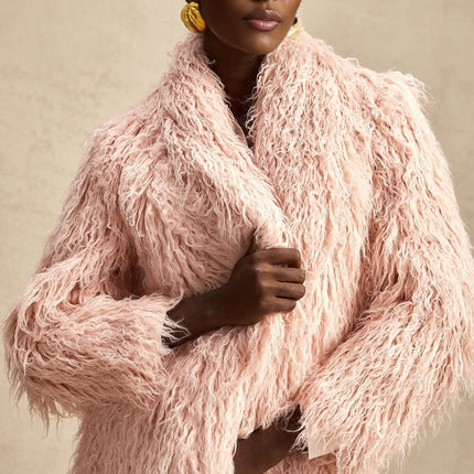 Stella Pink Faux Fur Coat