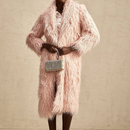 Stella Pink Faux Fur Coat