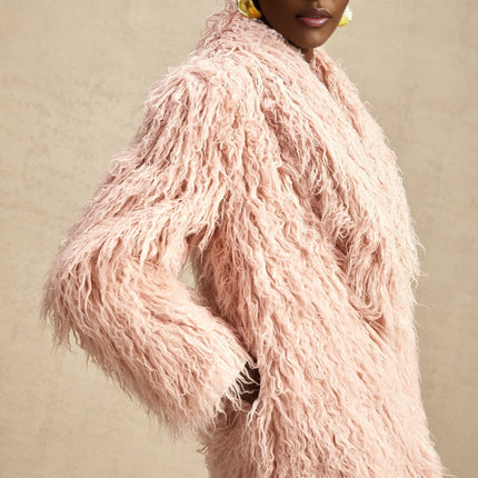 Stella Pink Faux Fur Coat