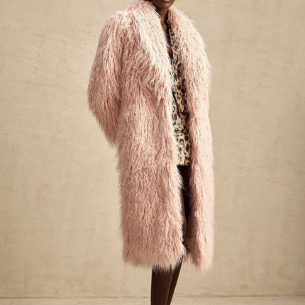 Stella Pink Faux Fur Coat