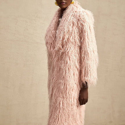 Stella Pink Faux Fur Coat