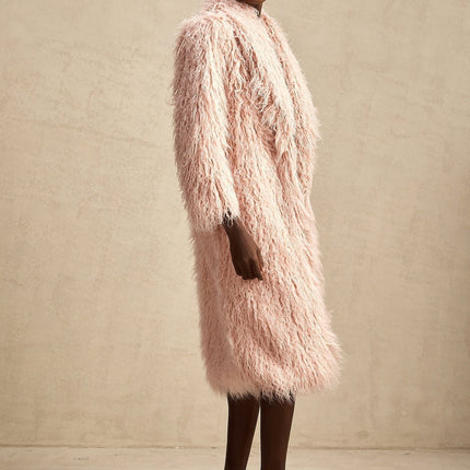 Stella Pink Faux Fur Coat