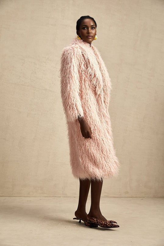 Stella Pink Faux Fur Coat