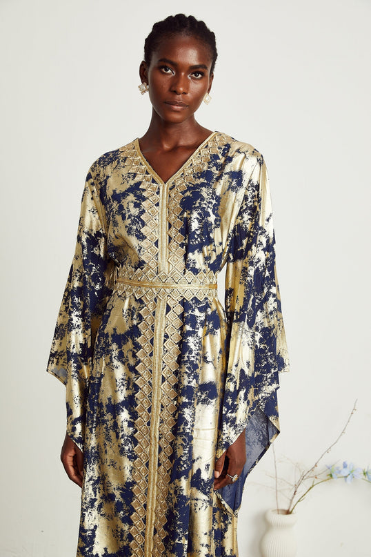 Stéphanie guipurelace gilded maxi dress