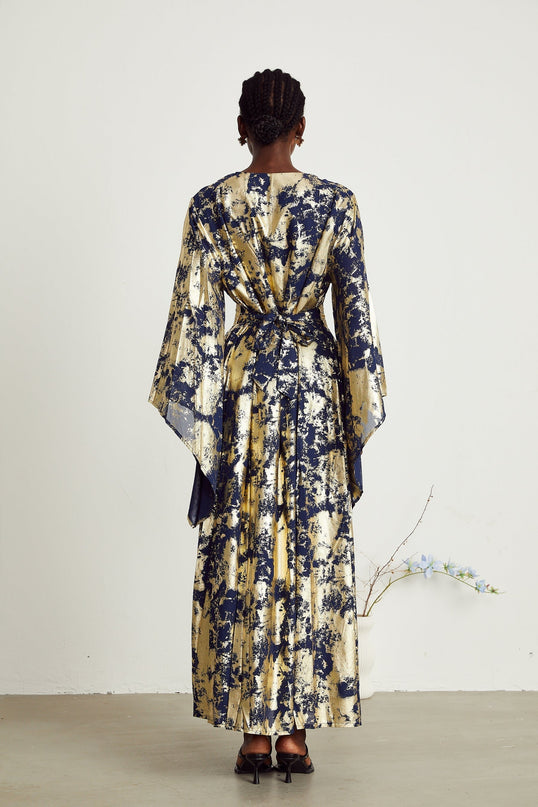 Stéphanie guipurelace gilded maxi dress