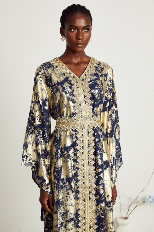 Stéphanie guipurelace gilded maxi dress