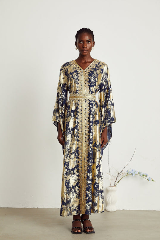 Stéphanie guipurelace gilded maxi dress