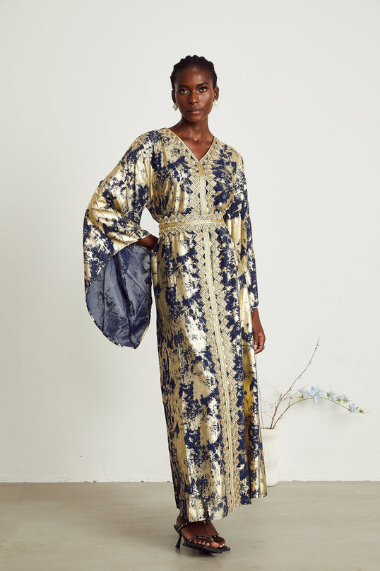 Stéphanie guipurelace gilded maxi dress